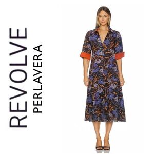 NWT Revolve x Perlavera Cassie Flora Midi Missy Fit Floral Dress